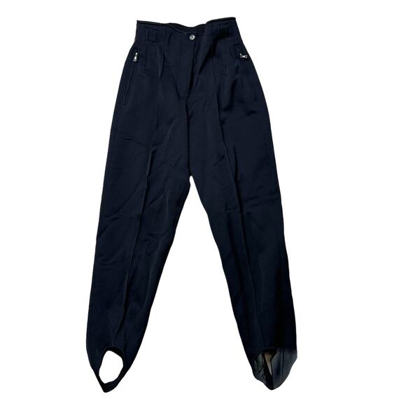 Postcard of Italy Black Stirrup Ski Pants, Black Size 10 - Picture 1 of 6